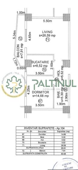 Apartament 2 camere de vanzare zona Mihai Viteazu, Sibiu