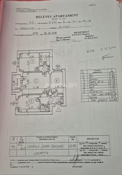 SE VINDE Apartament cu 3 camere semidecomandat, central in Mun. Falticeni, SV - 8