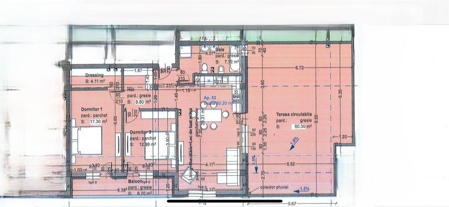 Penthouse 3 camere terasa 60mp parcare zona Selimbar