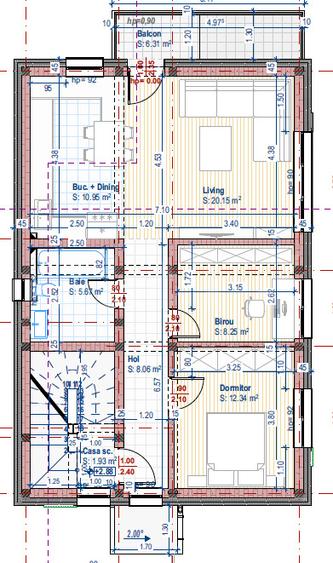 Apartamen 3 camere, 65mp, etaj 1, gradina proprie 80mp, zona Avram Iancu