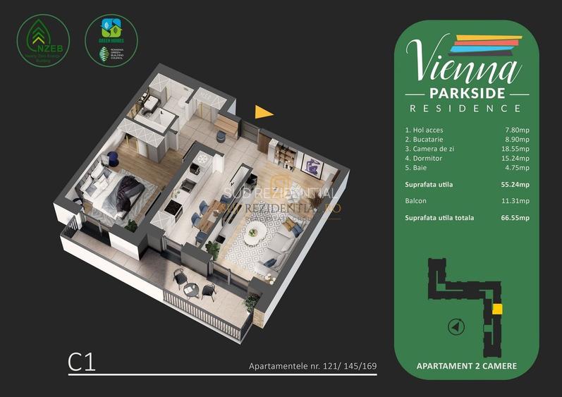 Apartament 2 camere decomandat, parc Tudor Arghezi, Bd. Metalurgiei - 1