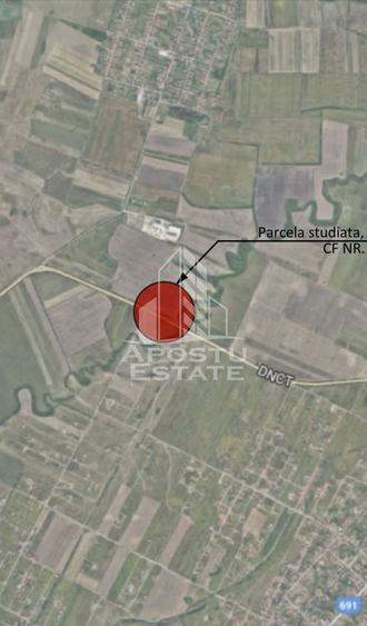 Teren industrial cu suprafața 4590 mp și poziție excelentă