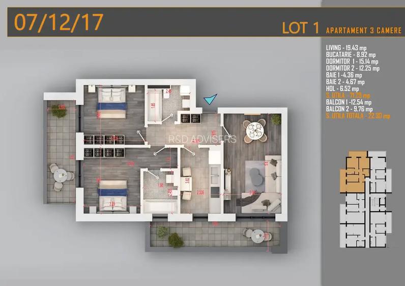 Theodor Pallady Apartament 3 Camere Spatios Decomandat Bloc Caramida - 3