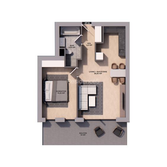 Apartament nou Residence5, lângă școlile private din zona Pipera - Iancu Nicolae - 1