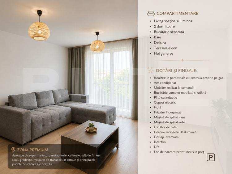 Apartament 3 camere | Zona Racadau | 79 mp | Terasă | Parcare inclusă