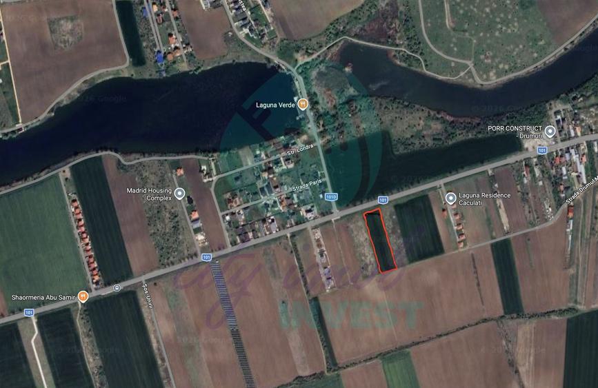 Teren intravilan la sosea | 6.439 mp | lângă Laguna Verde | Investiție