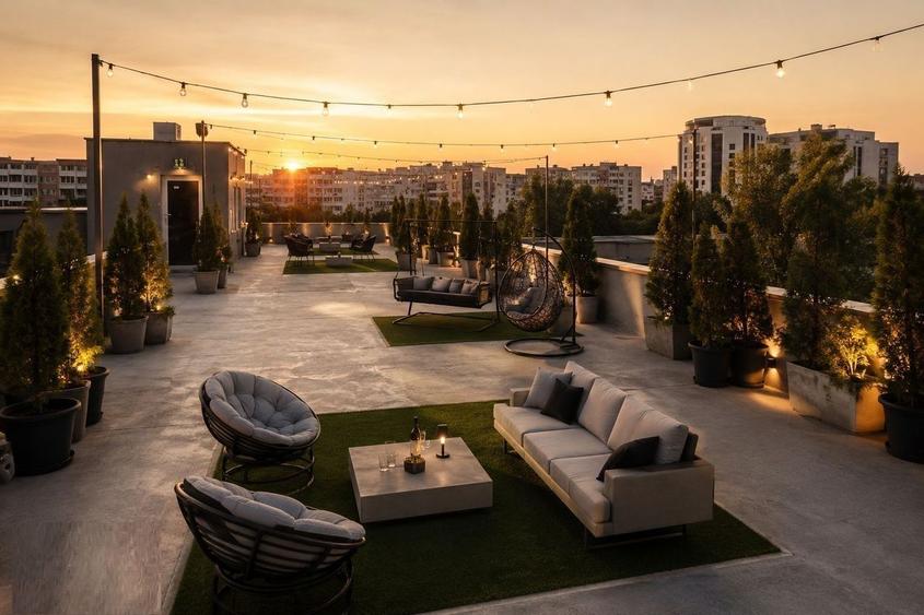 Rooftop-Penthouse-Ultracentral-Lift in zona de living. 6 camere, 460+mp