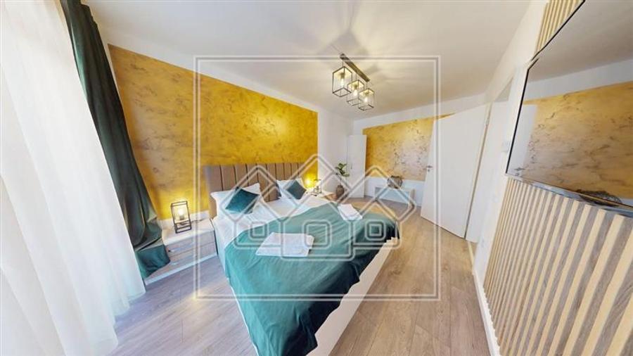 Apartament 3 camere, 2 bai, 2 terase, mobilat si utilat confort lux