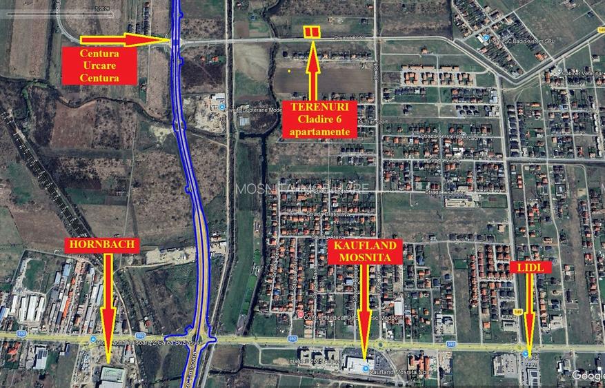 Teren pentru cladire cu 6ap - Acces la Drumul Boilor - Mosnita - 100e/mp+TVA - 2