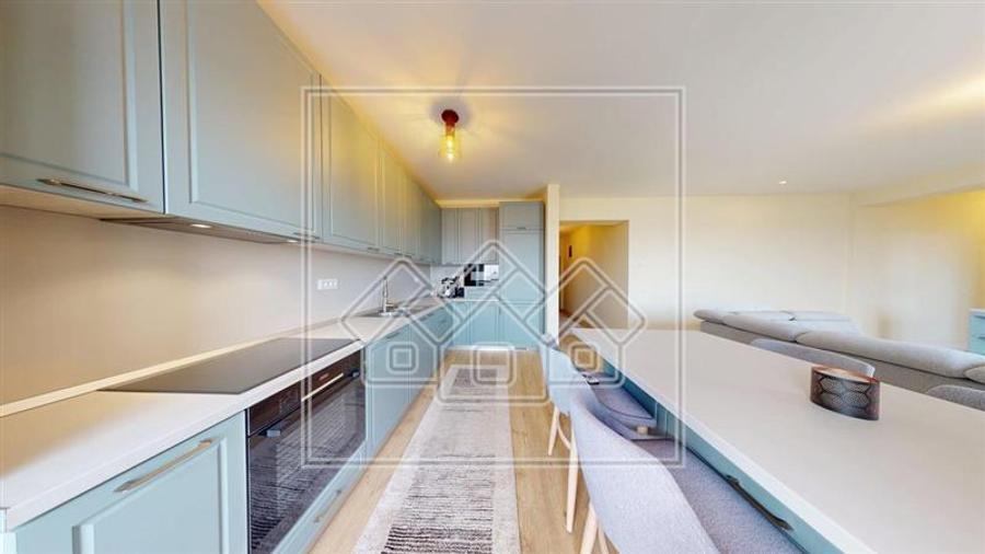 Penthouse nou - 87 mp utili, terasa 100 mp - mobilat si utilat modern