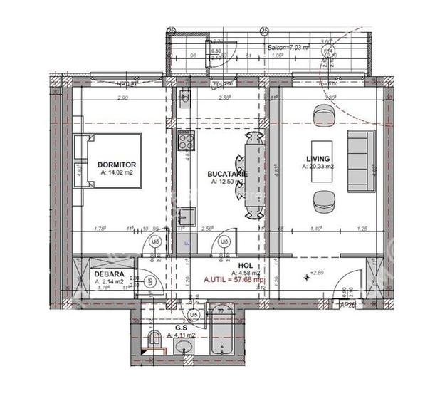 Apartament intabulat cu 2 camere la etajul 2 zona Doamna Stanca - 6