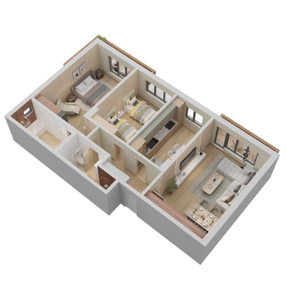 Design modern si o locatie linistita 3 camere 101.5 mp in zona Coresi
