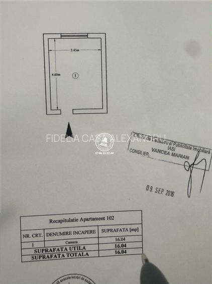 Comision 0% -Cameră de cămin de vânzare – Frumoasa | Etaj 4/4 | 16 mp - 2