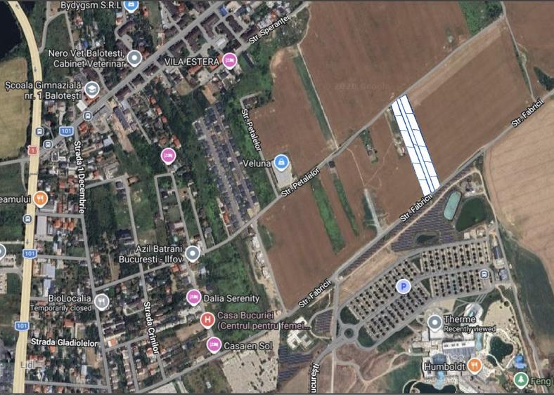 Lot teren 1000 mp, lipit de Therme, Balotesti. Urgent.
