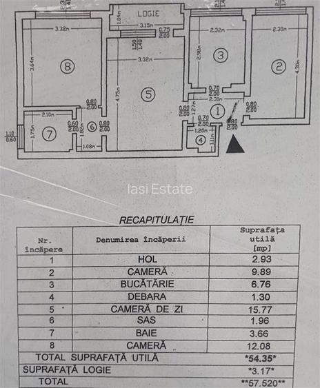 Apartament 3 camere de vanzare | Etaj 1 | Podu Ros – Tesatura - 5
