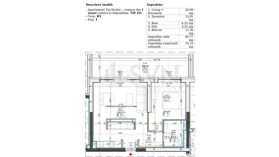REA1027085 Studio Dublu IResidence Pipera Plaza I Cesiune