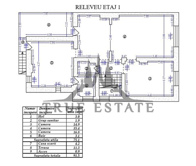 Apartament cu 5 camere in vila cu loc de parcare in curte zona Barbu Vacarescu