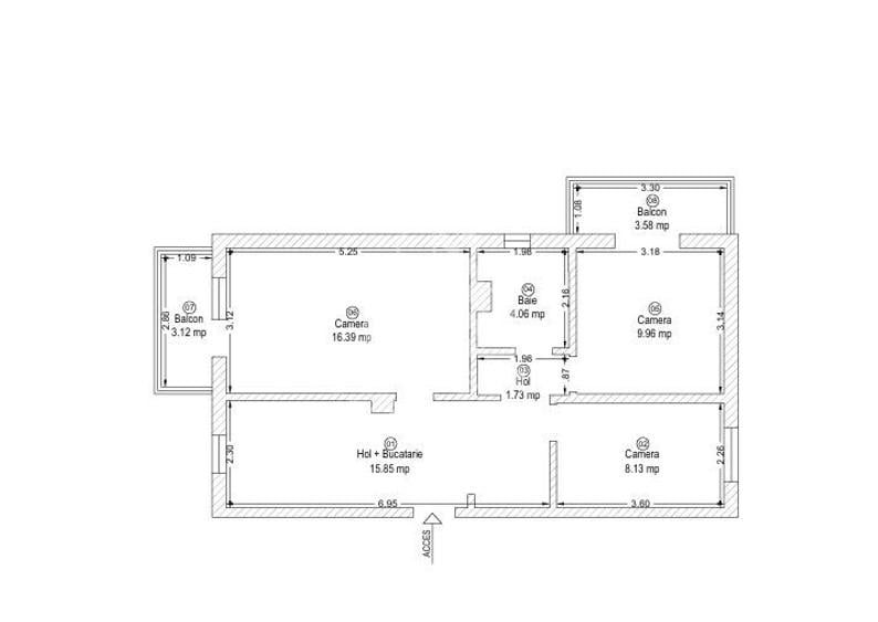 Apartament 3 camere de vanzare, renovat, Lipovei, Timisoara