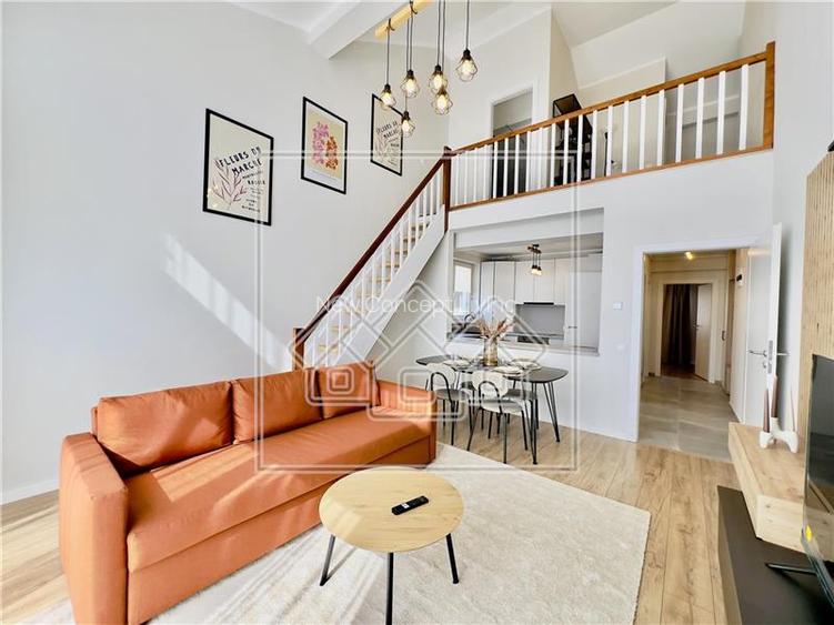 Penthouse mobilat complet, 4 camere si balcon, intabulat - 8