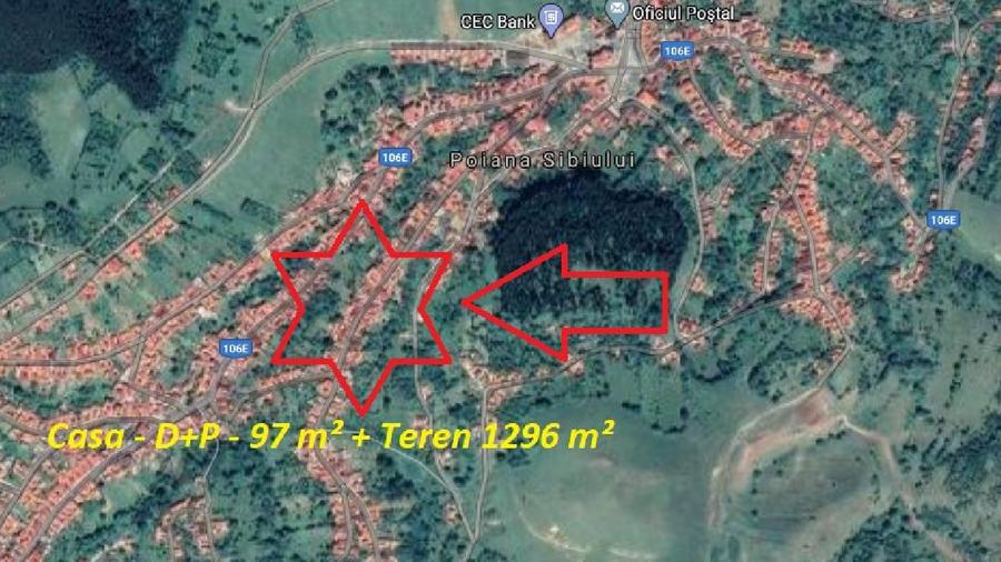 Casa - D+P - 140 m² + Teren 1296 m², Poiana Sibiului