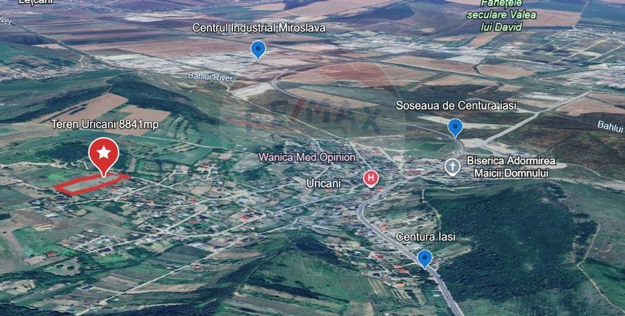 0% COMIOSION-  Teren Intravilan 8.841mp Uricani – Langa Centura
