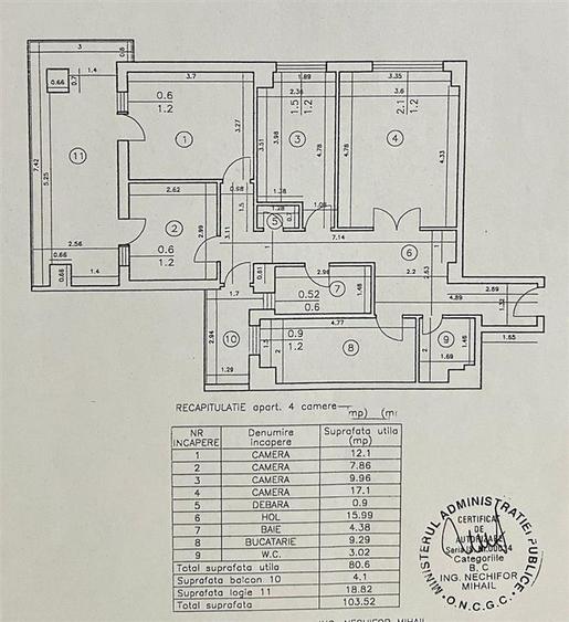 Apartament langa Palas - 105 mp - 4 camere !