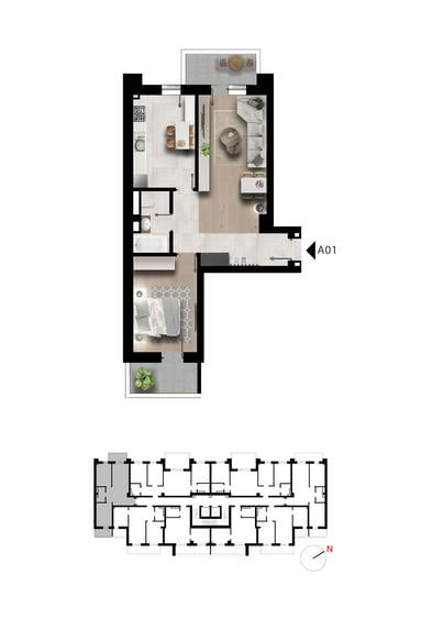 Apartament 2 camere , faza 4 Maniu 141