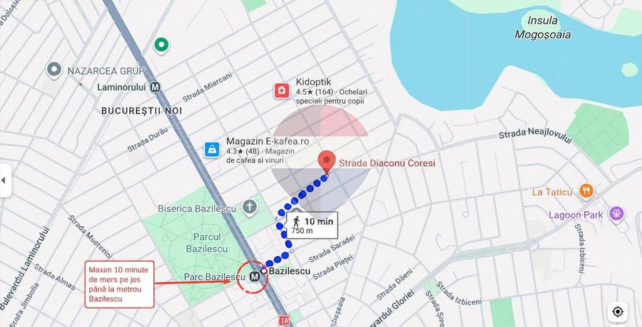 Teren intravilan de 571 mp in zona Bucurestii Noi, Metrou Bazilescu