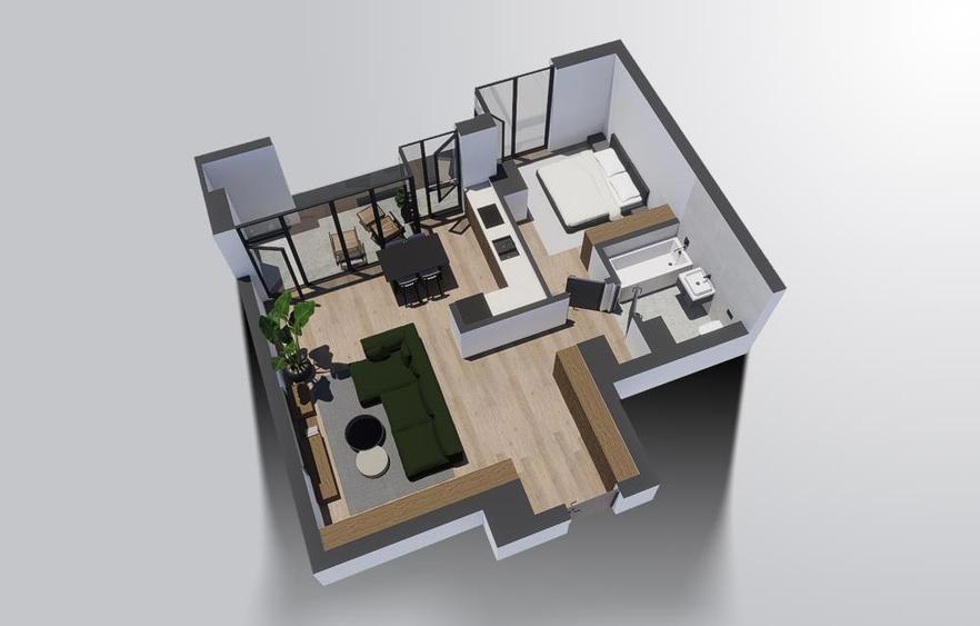 Alenia Botanic Park -Apartament 2 camere , etaj 1,ultracentral