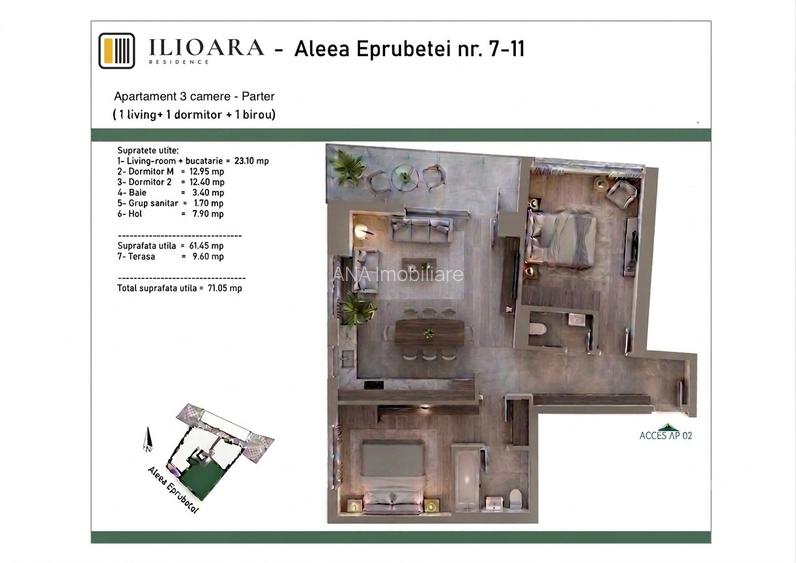 3 camere în proiect boutique, 71 mp utili, Sector 3, comision 0% - 2