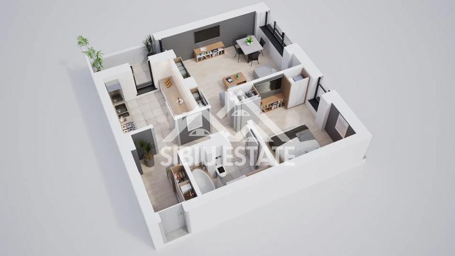 Apartament modern 2 camere, în complex nou