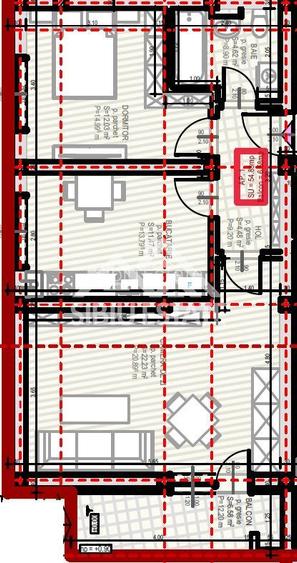 Apartament ,cu 2 camere si balcon, 2 locuri de parcare, COMISION 0 - 1