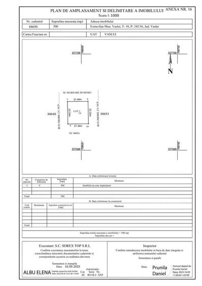 INVESTITIE - Teren lot 500 mp, zona FILATURII - Str. D. CANTEMIR; - 5