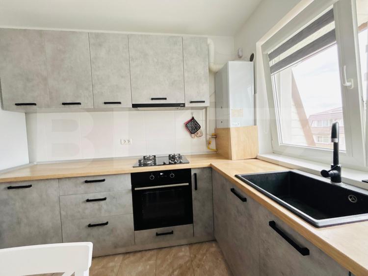 Apartament cu 2 camere, mobilat modern, cu terasă și parcare