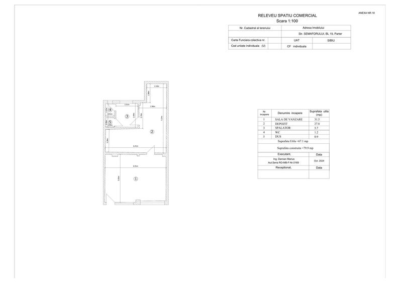Spatiu Comercial de inchiriat in Sibiu pe Semaforului bl. 19 Pret negociabil - 2