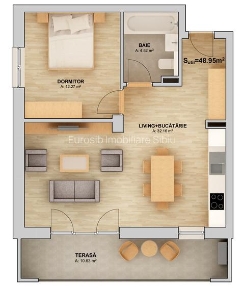 Apartament 2 camere 49 mp + balcon - decomandat - Doamna Stanca - Orhideea - 6