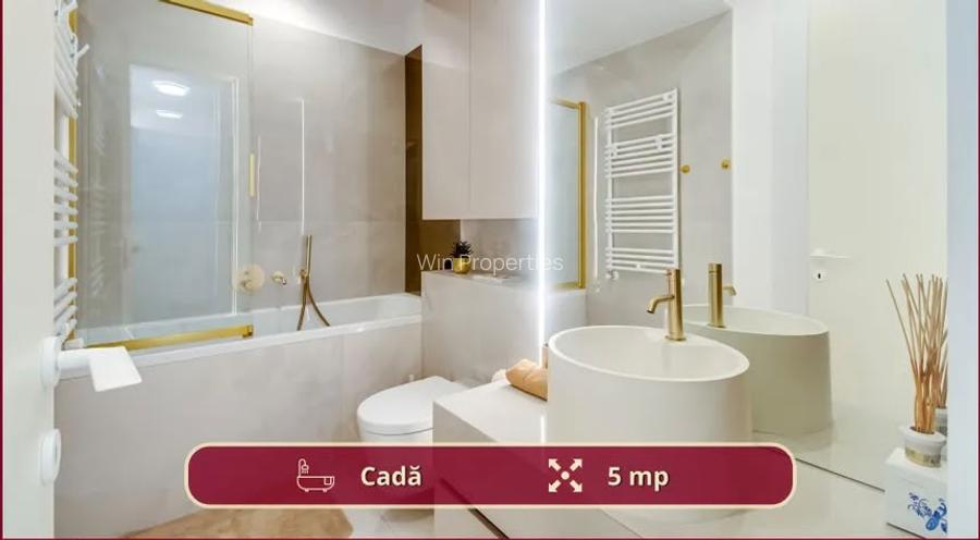 Cortina North | Studio dublu – 44 mp – totul nou | 650 € - 5