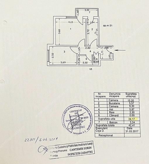 Apartament cu 2 camere decomandat, situat in cartierul Micro 19.