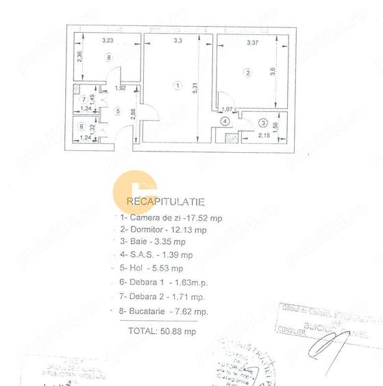 Apartament 2 camere , etaj 1- Copou – zona Universitatea „A. I. Cuza” - 1