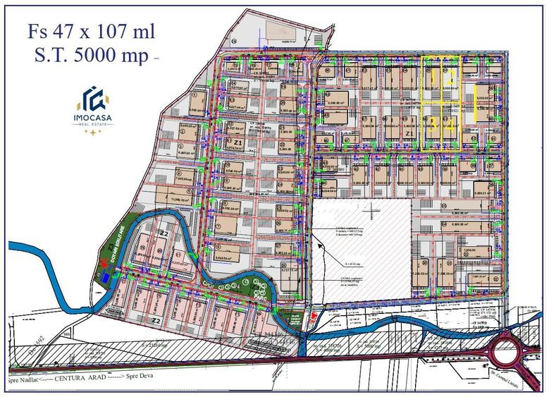 Teren de vânzare Intravilan PUZ aprobat, Centura Nord, Z.I. West Arad
