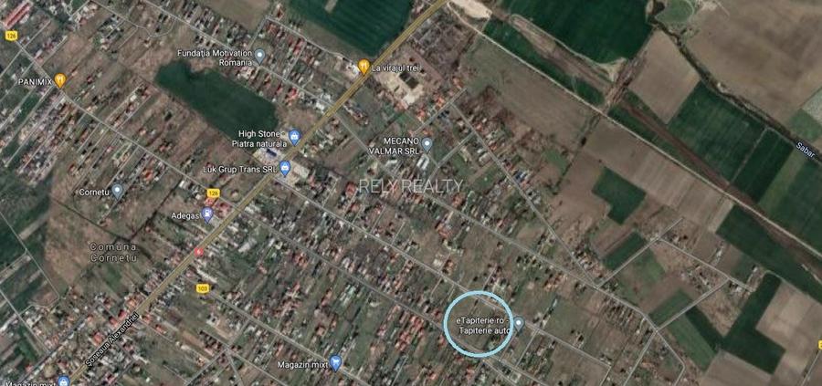Inchiriere teren intravilan Cornetu / zona str. Trandafirilor, 4.500 mp, D: 31 m - 4