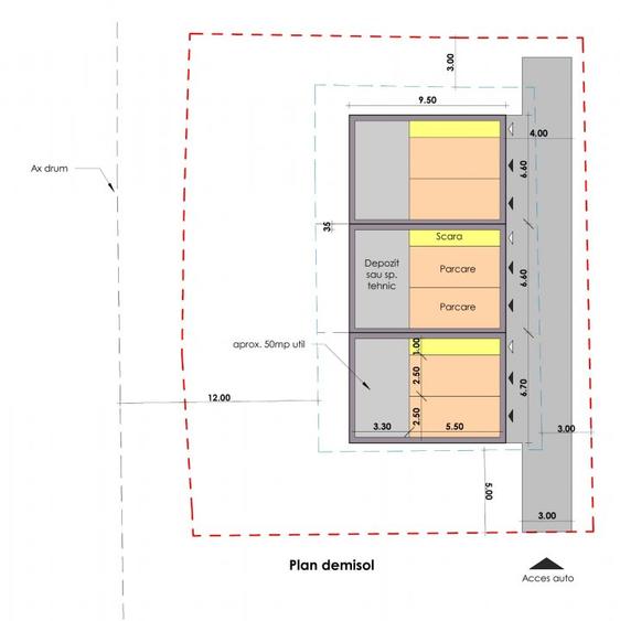 Teren pentru constructie triplex in Floresti zona strazii Tautului