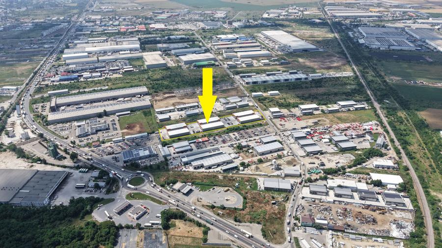 Chiajna(Str. Industriilor), hale de închiriat, 552 mp utili, birouri și depozit