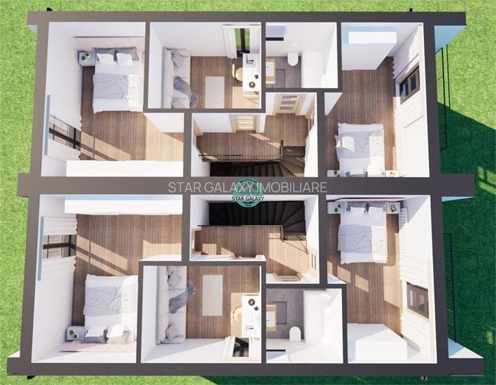 Case tip duplex de vanzare, 101 mp utili, 230 mp teren, in Corunca - 8