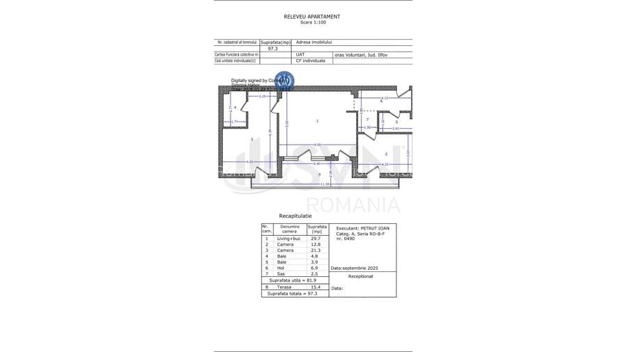 REA1029897 Pipera l Apartament 3 camere 98 mp l Imobil nou