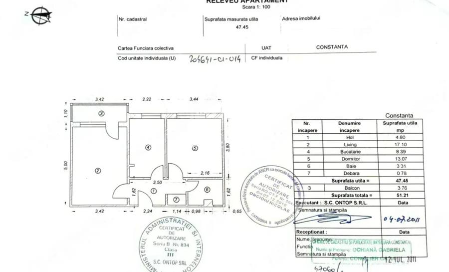 Apartament 2 camere decomandat, 51 mp - in vecinatatea scolii 37 / DORALY MALL - 10
