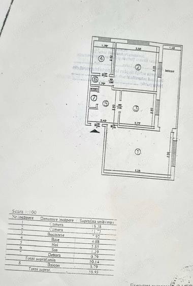 Apartament cu 2 camere decomandat, etajul 3/4, zona Nicolina