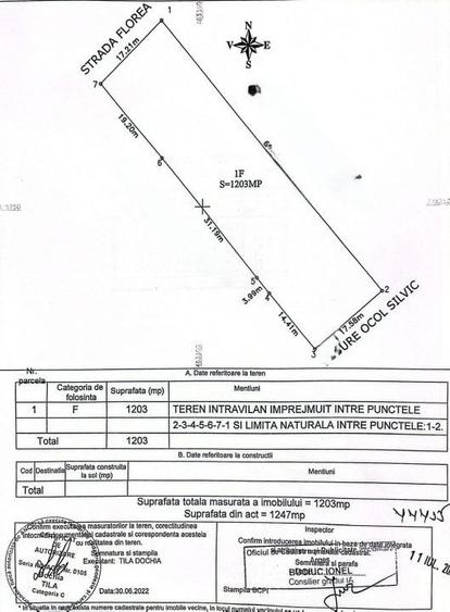 Teren intravilan 1203 mp Bascov-Florea zona Superba