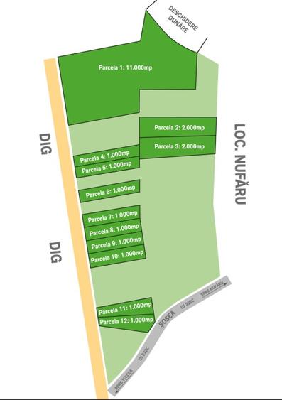 Proprietar vând 2,6 ha de teren parcelat, lângă Dunăre la Nufăru, Tulcea