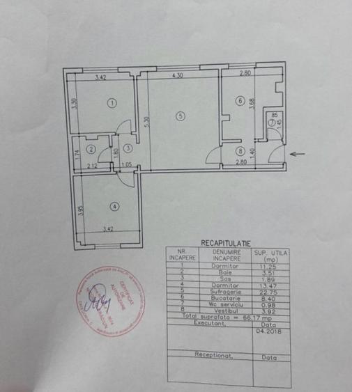 Apartament 3 camere 2 bai bloc 1978 zona metrou Tudor Vladimirescu